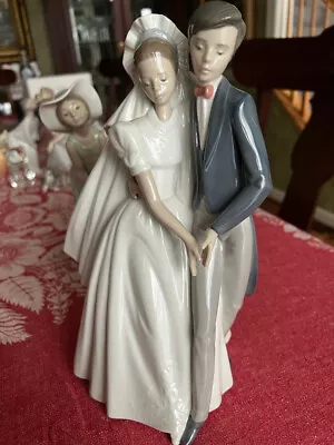 $60 • Buy NAO By LLADRO Bride And Groom Wedding Coupl 10.5 -Unforgettable Dance#1247