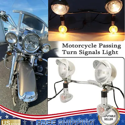 US Passing Signal Light Bar For Yamaha V-Star XVS 650 950 1100 1300 XV 1600 1700 • $66.02