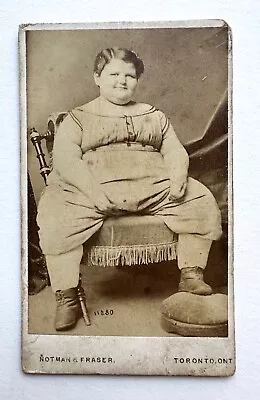 SAMUEL BISHOP  Mammoth Fat Boy  Circus Sideshow Freak Barnum's Museum CDV #4 • $100