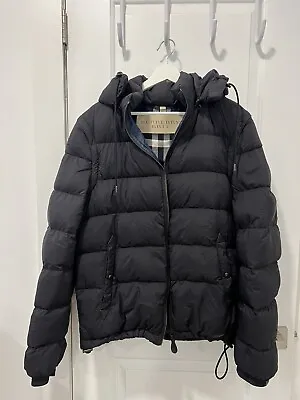 Burberry Men’s Hooded Down Winter Puffer Coat • $400