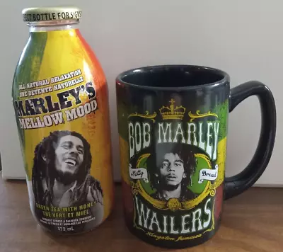 Bob Marley Natty Dread Reggae Jamaica Coffee Mug & Empty Mellow Mood Bottle • $36.21