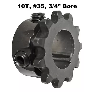 10T Tooth #35 Sprocket Gear With 3/4  Bore For Jackshaft Mini Bike Go Kart - NEW • $17.96