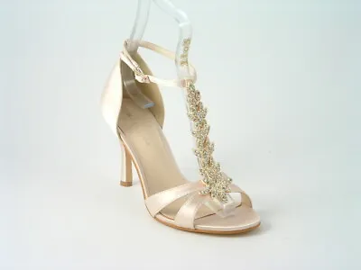 Ladies Women's Bridal Prom Wedding Bridesmaids Diamante Platform High Heel Size  • £50