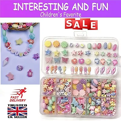 Toy Gifts For 5 6 7 8 9 10 Year Old Girls Girls Charm Bracelet Making Kit NEW • £5.95