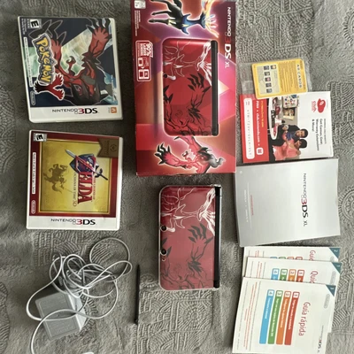 $569 • Buy Nintendo 3ds Xl Pokemon X Y Red Limited Edition System Cib & 2 Games Zelda Lot