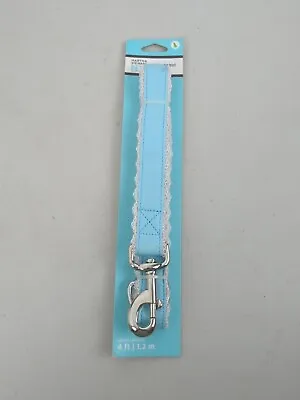 Martha Stewart Pets Fashion Dog Leash Blue With Lace 4 Ft • $11.99