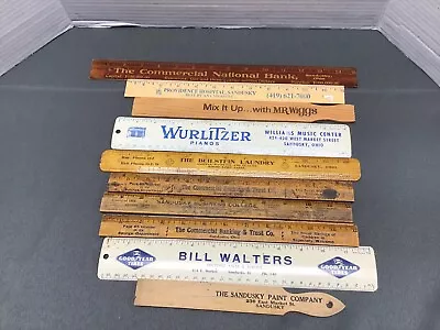 Lot Of  8 Vintage Advertising Rulers Sandusky Ohio. • $21.50