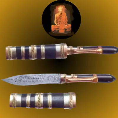 Meed Mor Magic Knife LP Derm Holy Power Buddha Thai Amulet Dagger Mini Sword • $32.99