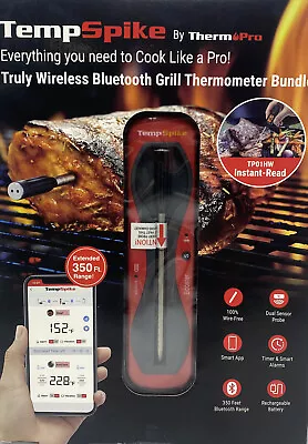 ThermoPro Truly Wireless Bluetooth Grill Thermometer Bundle • $87.88