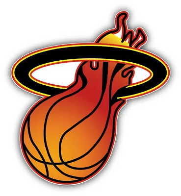 Miami Heat NBA Basketball Sport Logo Car Bumper Sticker Decal  SIZES'' • $3.75