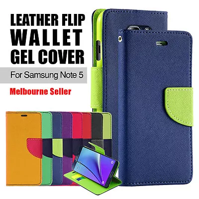 Galaxy Note 5 Case Multi Colorful Gel Leather Wallet Slim Cover For Samsung OZ • $4.59
