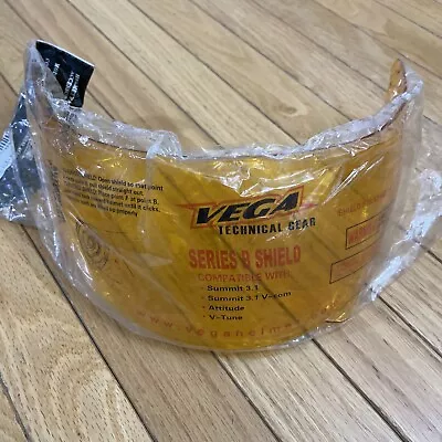 VEGA Motorcycle Helmet Face B Shield  Part #95-4004 Amber • $19.99