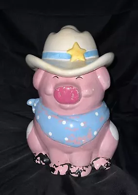 Vintage Sheriff Pig  Cookie Jar • $20