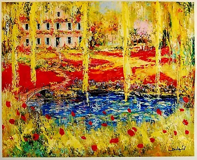 Monet's Garden Duaiv UNFRAMED Art Canvas Flower Impressionist Landscape • $1500