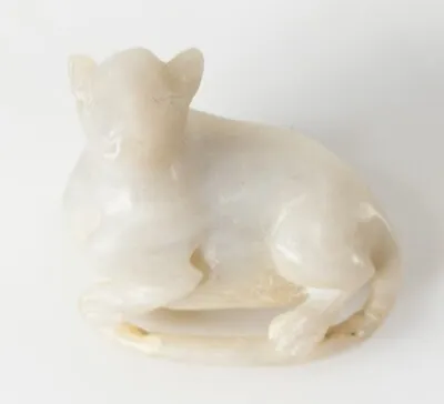 Antique Chinese Carved White Nephrite Jade Rat Mouse Toggle • $400