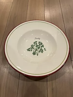 $82.27 • Buy Crate & Barrel Ceramica Farmers Garden 12” Individual Pasta Bowl￼ Parsley
