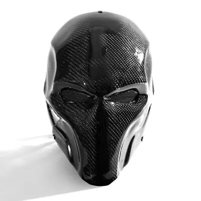 Carbon Fiber Deathstroke Full Face Mask Halloween Evil Masks Male Cosplay Props • $182.40