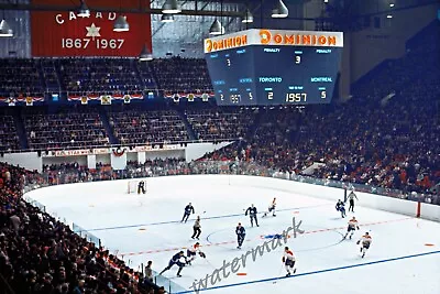 NHL1967 Maple Leaf Gardens Leafs Vs Habs Game Action Color  8 X 12 Photo Picture • $7.99