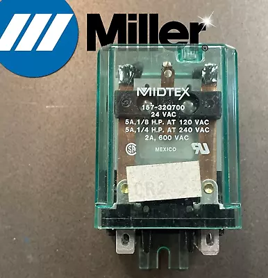 Miller Syncrowave 250 CR2 110386 RELAY Encl 24VDC DPDT MIDTEX 157-32Q700 • $37