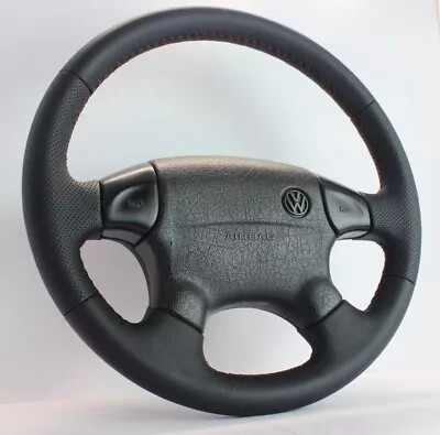 VW LEATHER RARE GTI VR6 Steering Wheel Golf MK2 MK3 Corrado Passat • $220