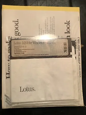 Vintage Lotus 1 2 3 For Windows Release 1.0 Brand New Sealed • $0.99
