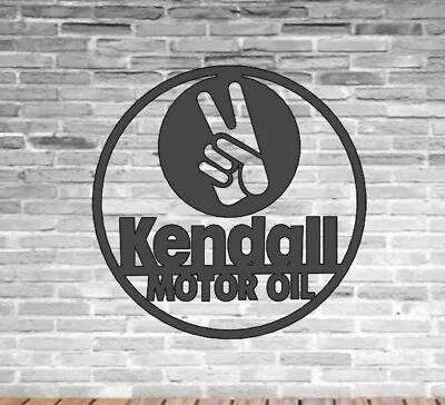 Kendall Motor Oil Shield Vintage Oil Gas Pump Metal Sign Mobil Wall Art Decor • $65