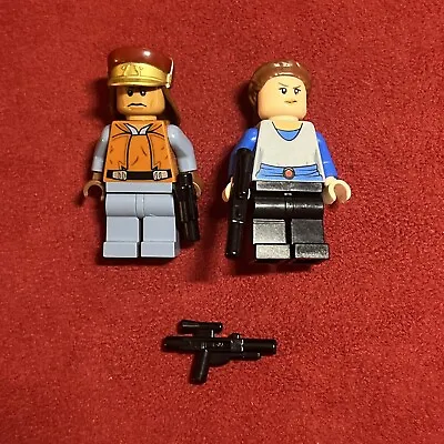 $21.99 • Buy Lego Star Wars Minifigures Lot Captain Panaka & Padme With Weapons