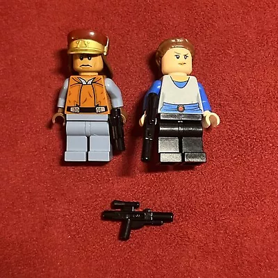$21.99 • Buy Lego Star Wars Minifigures Lot Captain Panaka & Padme With Weapons