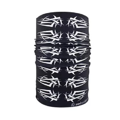 Black White Tribal Motley Tube Multi Function Headwear Biker Beanie Bandanna • $3.55