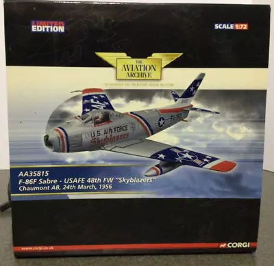 F-86F Sabre  Skyblazers  1956 CORGI Diecast Airplane Model AA35815 2007 NIB 1:72 • $123