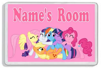 Personalised My Little Pony Kids Bedroom Door Plaque *SIZE = 9.5 X 6.5 Cm* • £5.19