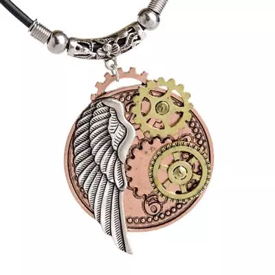 Antique Metal Steampunk Necklace Angle Pendant Vintage Women • $6.61