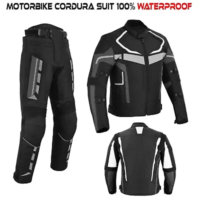 Men Motorcycle Race Suit Waterproof Motorbike Touring Jacket Trouser CE Armoured • $112.64