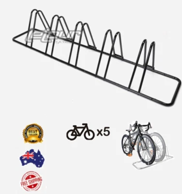 $48.85 • Buy 1 - 5 Bike Floor Parking Rack Storage Stand Bicycle T Black
