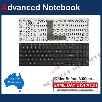 Laptop Replacement Keyboard US Layout For Toshiba Satellite C50-B Black • $45