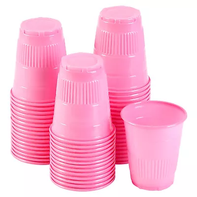 JMU 1000pcs Disposable Pink Plastic Cups Bathroom Dental Drinking Dispenser 5 Oz • $35.99