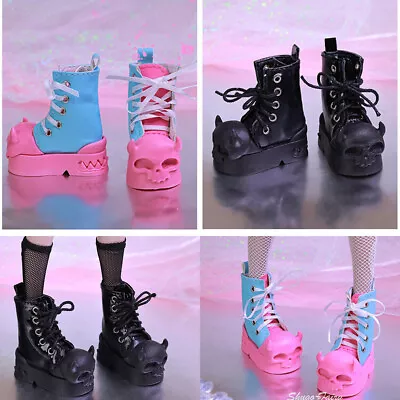 1/4 BJD Doll MSD MDD PUNK Boots Fashion Shoes Dollfie Leather DIY Toy PINK BLACK • $20.89