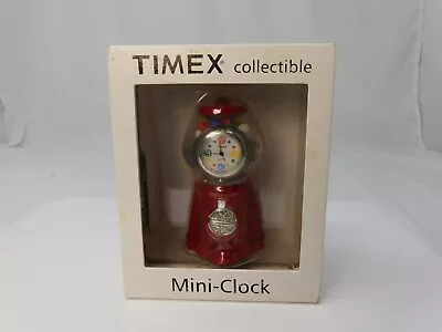 Vintage TIMEX Collectible Mini-Clock Gumball Machine Red In Box • $19.99