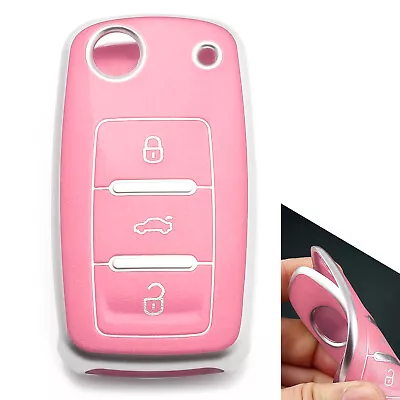 Pink Full Seal Remote Control Key Holder  Shell Protector Skin For VW Golf 02-14 • $14.99