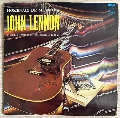 HOMENAJE DE MEXICO A JONH LENNON LP The Beatles Mariachi Electric Guitar Moog VG • $29.99