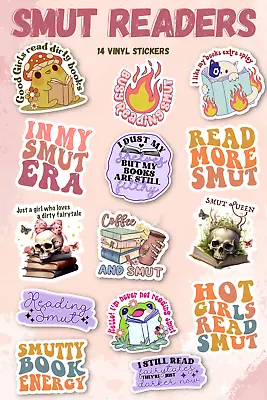 Smut Readers / Bookish / Book Lovers / Kindle Stickers Vinyl Stickers - 14 Pcs • $6.50