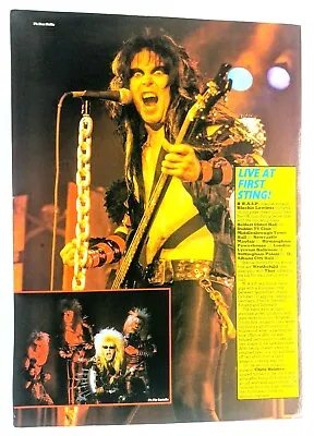 W.a.s.p. / Blackie Lawless Live / Magazine Full Page Pinup Poster Clipping (6) • $12.99