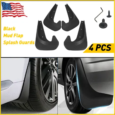 $24.99 • Buy 4 Universal Car Mud Flaps/Splash Guards Tires Protector For Car Auto Parts Black