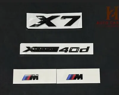Gloss Black X7 Xdrive40d M Sports Full Badges Package For BMW X7 G07 Custom Gift • $78