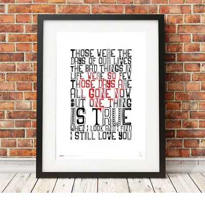 ❤ QUEEN ❤ These Are The Days Of Our Lives - Song Lyrics Poster Art  Print • £9.99