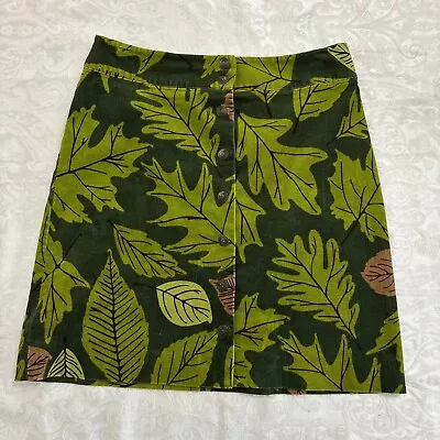 Lilly Pulitzer Vintage Leaf Print Skirt Snap Front Vintage 2 No Signs Of Wear • $31.50
