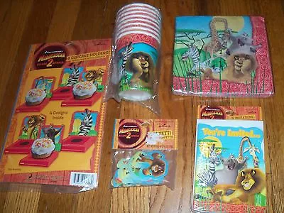 Madagascar Escape 2 Birthday Party Supplies 5pc Lot Party Express Multi-color  • $42.99