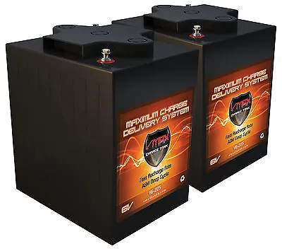 QTY 2 VMAX V6-225 DEEP CYCLE AGM 6V 225AH EA Battery MAINTENANCE FREE HI PERF. • $559.95