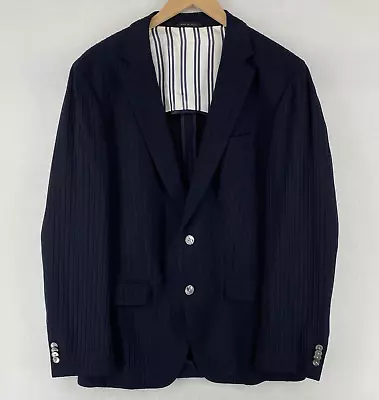HUGO BOSS Blazer 40R Marzotto Italy Stretch Virgin Wool Sport Coat Jacket Blue • $139.99