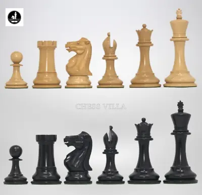 1849 Jacques Repro Staunton Chess Pieces Only Set - Weighted Ebony - 4.5  King • £205.96